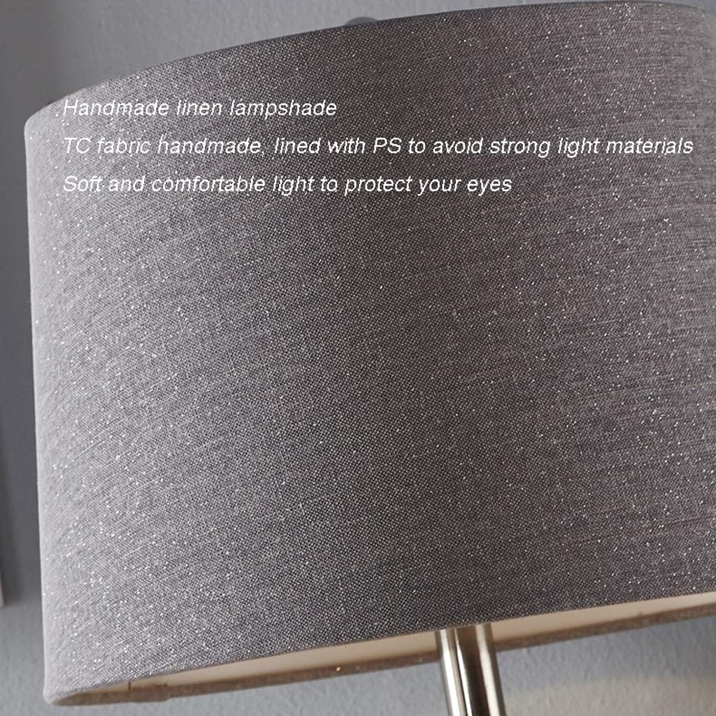Mesita de Noche Lámpara de mármol Luz de Dormitorio Mesa de cerámica Creativa Europea Lámparas de Noche Grises contemporáneas (Color: (E)