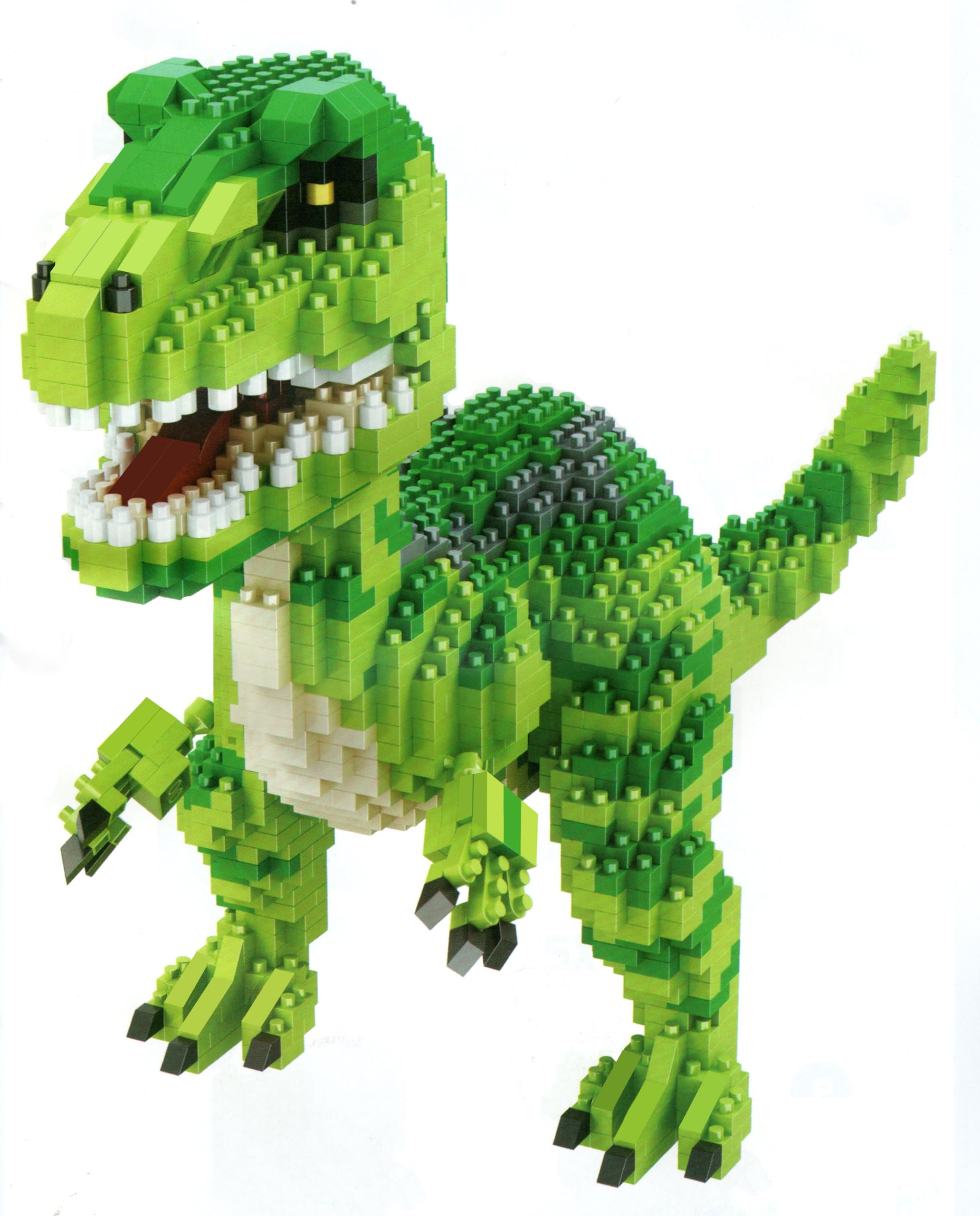 Kit de Construcción con Bloques en Miniatura. Figura Coleccionable para Armar. Pasatiempo Creativo Adultos y Niños. Dinosaurio Velociraptor