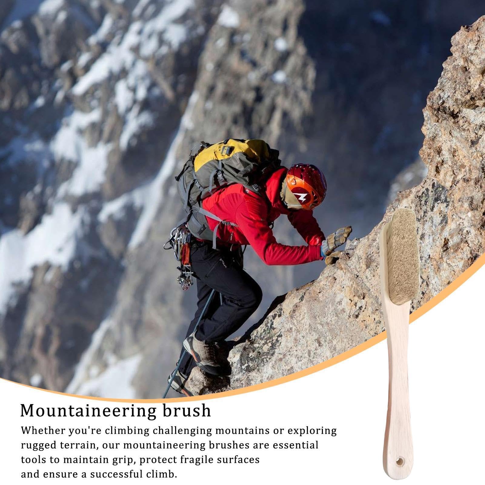 cepillo de limpieza para escalada, cepillo para escalada en roca | Herramientas de escalada con cepillo de tiza 2 en 1 - Herramientas de limpieza de escalada ergonómicas, limpiador de búlder para mont
