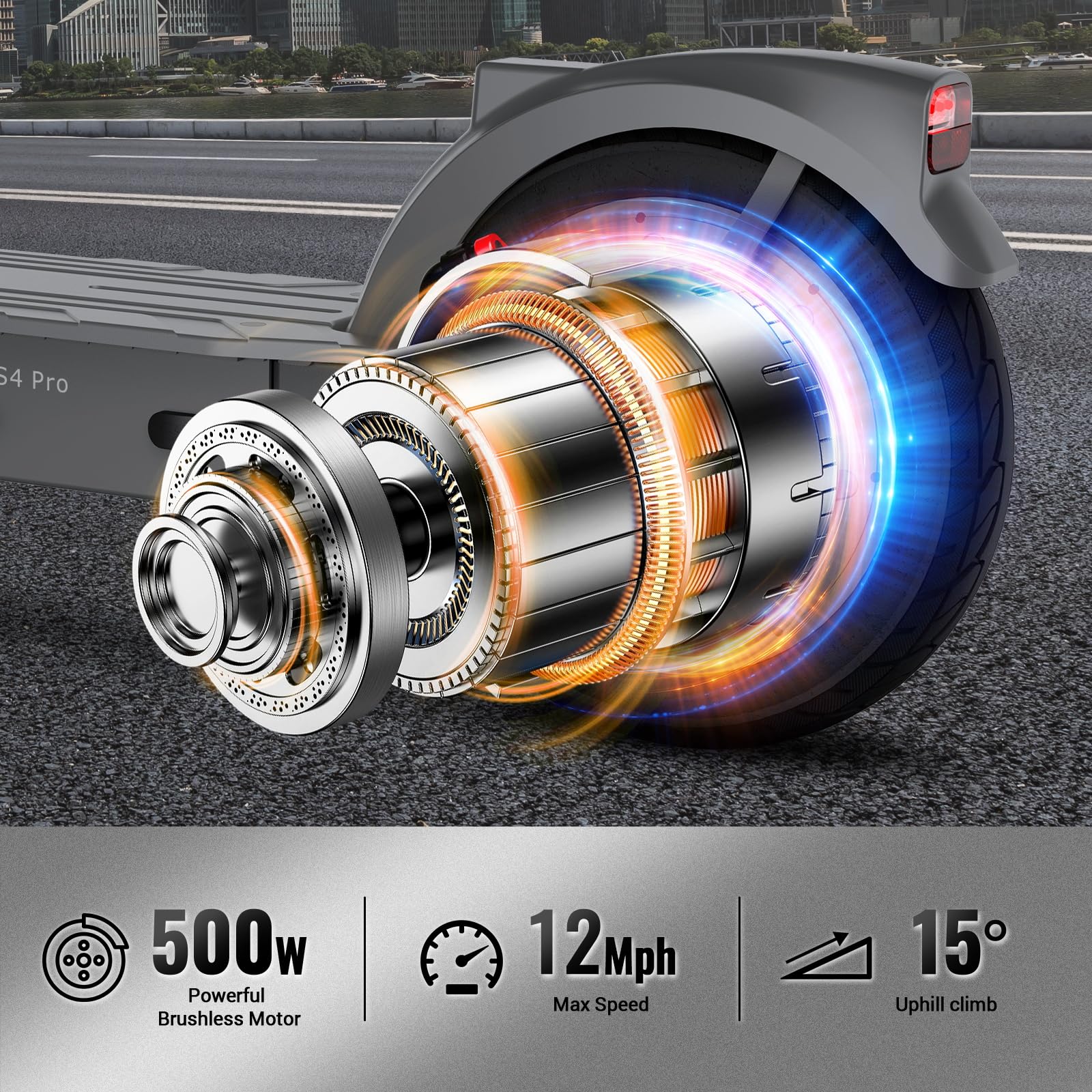 Skuter elektryczny 10 cali / 7,8 Ah, składana hulajnoga elektryczna dla dorosłych, maks. 20 km/h, 350 W, zasięg 32 km, podwójny wyświetlacz LED, połączenie z aplikacją, maks. obciążenie 120 kg (bez