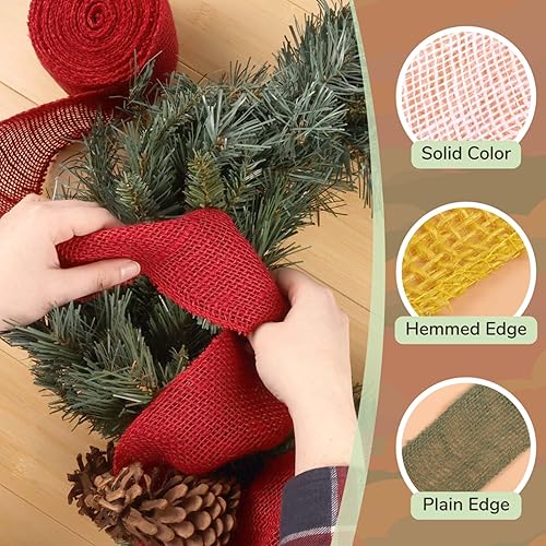 Miniatura 4 de JubileeYarn - Cinta de yute de arpillera para manualidades, 3 pulgadas x 10 yardas, color gris, 1 rollo