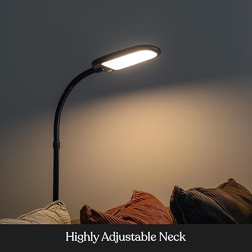 Vista 17 de Brightech Litespan - Lámpara LED de lectura de pie delgada, moderna lámpara alta con cuello de cisne ajustable para salas de estar y oficinas, luz