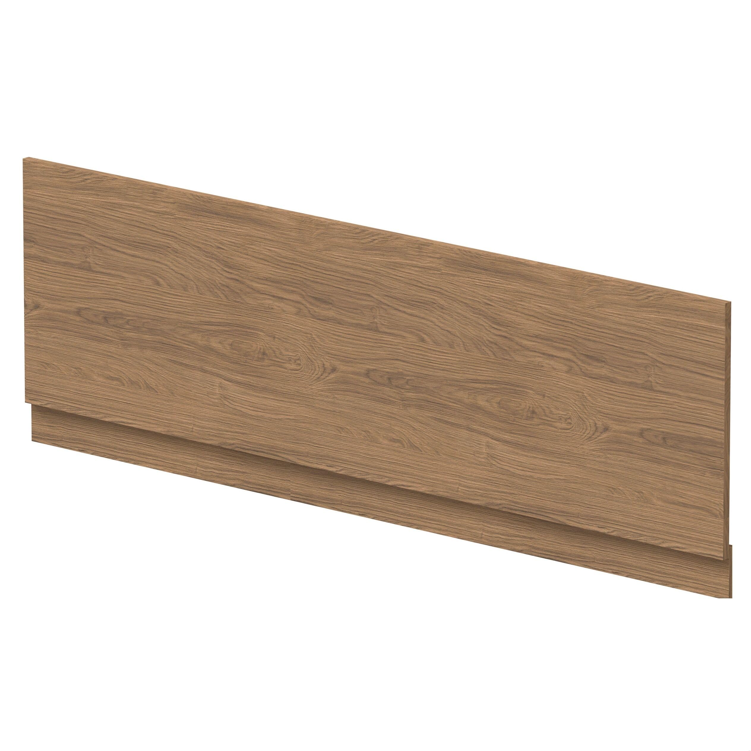 Balterley Wooden Front Bath Panel Covering with Plinth, 1700mm Bath Panel, Straight Front Bathroom Panels for Bathtub, Water Resistant Side Panels for Bathroom Baths and Soaking Tubs (Antique Oak)