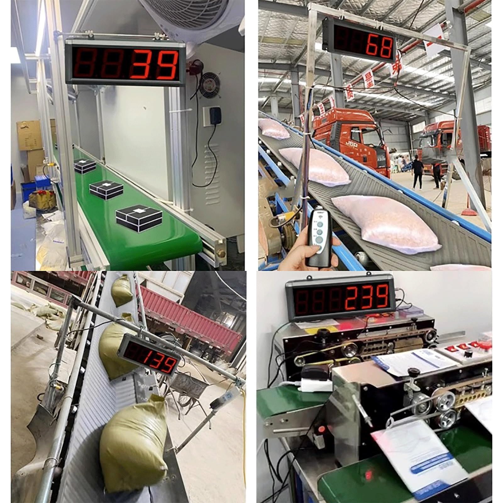 Contatore Digitale con Display LED a 4 cifre e Telecomando, Conta Fino a 9999, Ideale per fabbriche, officine, parcheggi, Nastri trasportatori, Linee di Produzione,