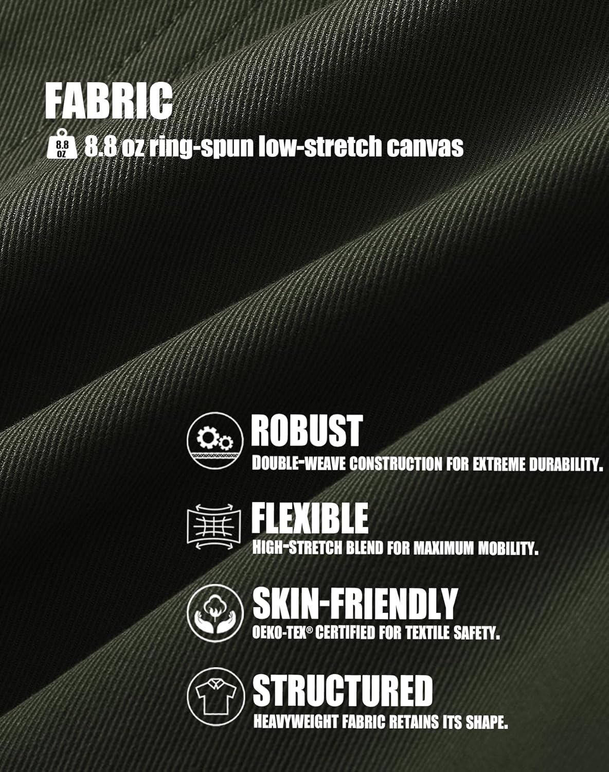 CHRONOLINE Men's Chino Jogger Pants Canvas Heavyweight Cotton Tapered Work Utility Golf Pants for Men