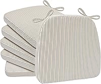 Vista 72 de AAAAAcessories - Cojines para silla en forma de D, 2" de espesor, almohadillas para sillas de comedor con lazos y removibles, cubierta lavable a