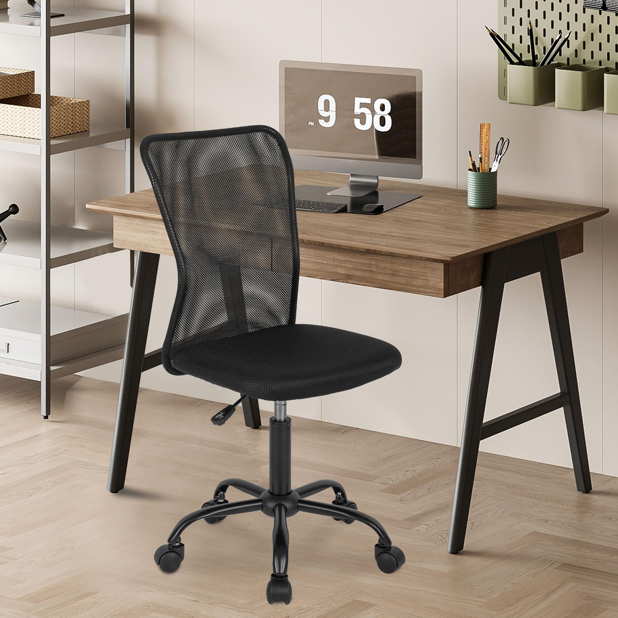 Snapklik.com : FDW Home Office Chair Mid Back Mesh Desk Chair Armless ...