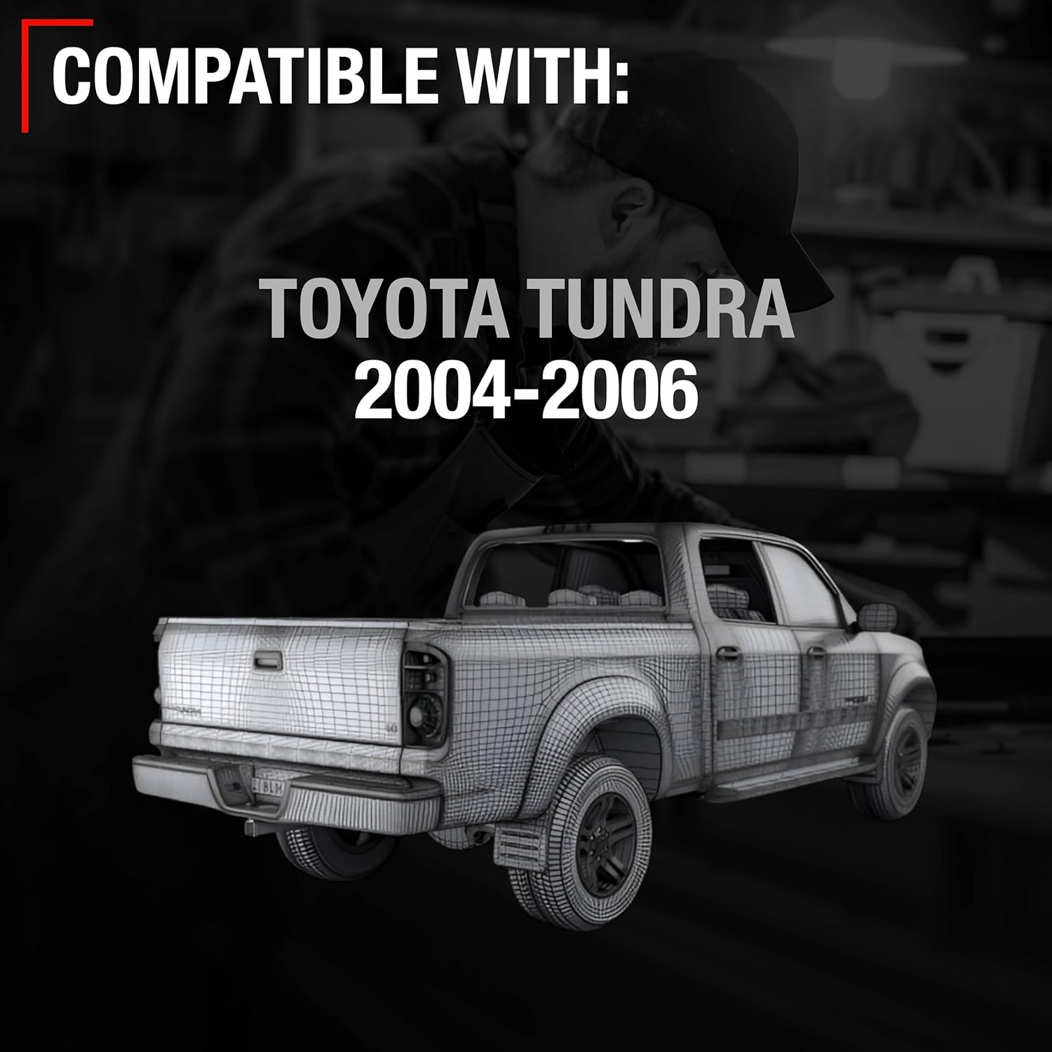 Tailgate Cable Compatible with 2004-2006 Toyota Tundra - OEM Replacement 65770-0C040, 65770-0C050, Left & Right