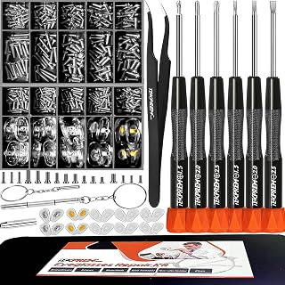 Eyeglass Repair Kit with Screws,TEKPREM Magnetic Eye Glasses Repairing Kit with Travel Case Include Screwdriver Set, Tweezer, Assorted Screws & Nose Pads for Eyeglasses, Sunglasses and Watches - Amazon product rated Grade A