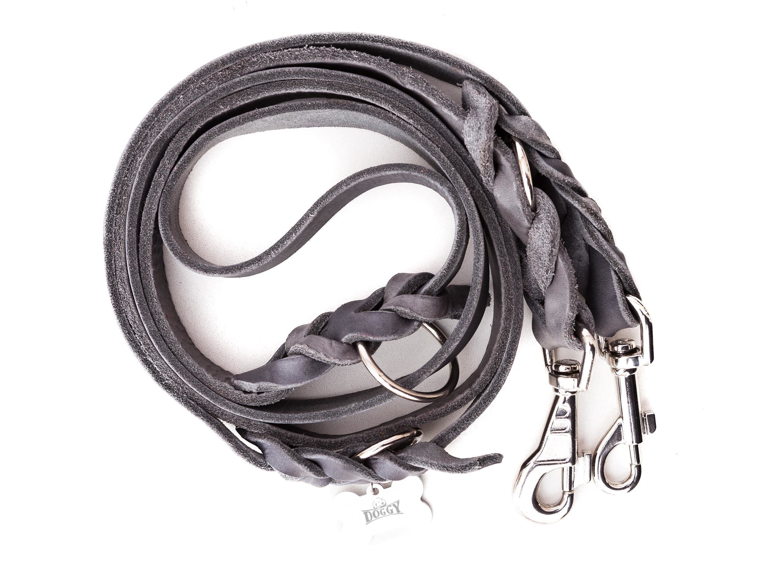 Guinzaglio regolabile in pelle per cani, guinzaglio per cani, guinzaglio regolabile, 220 x 20 cm