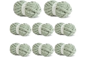 BALAPET 8 Pack Super Soft Chenille Yarn for Crafting