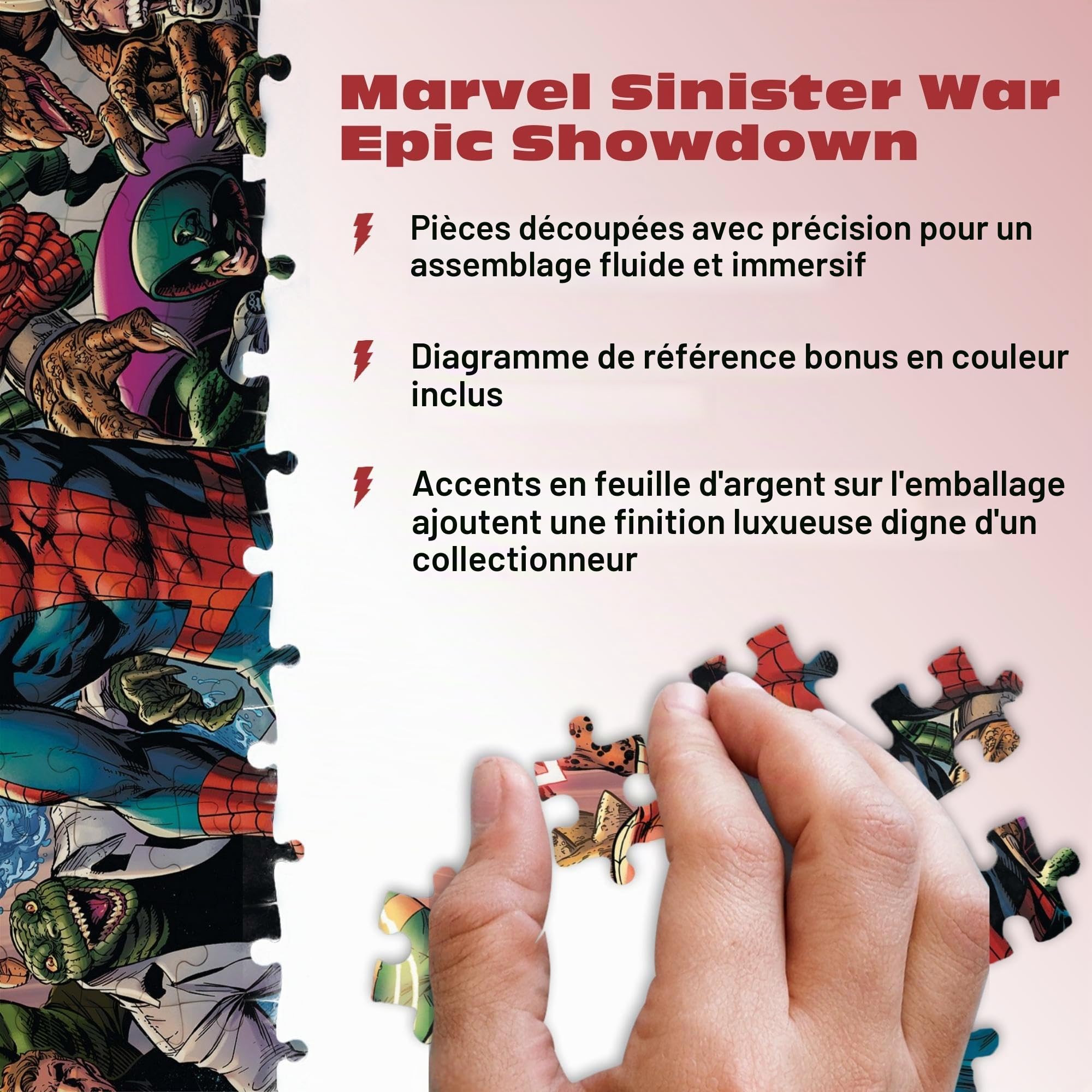 Buffalo Games - Silver Select – Marvel – Sinister War – Puzzle de 2000 pièces pour Adultes – Puzzle Stimulant Parfait pour Les soirées de Jeu – Taille finie : 38,50 x 26,50 cm