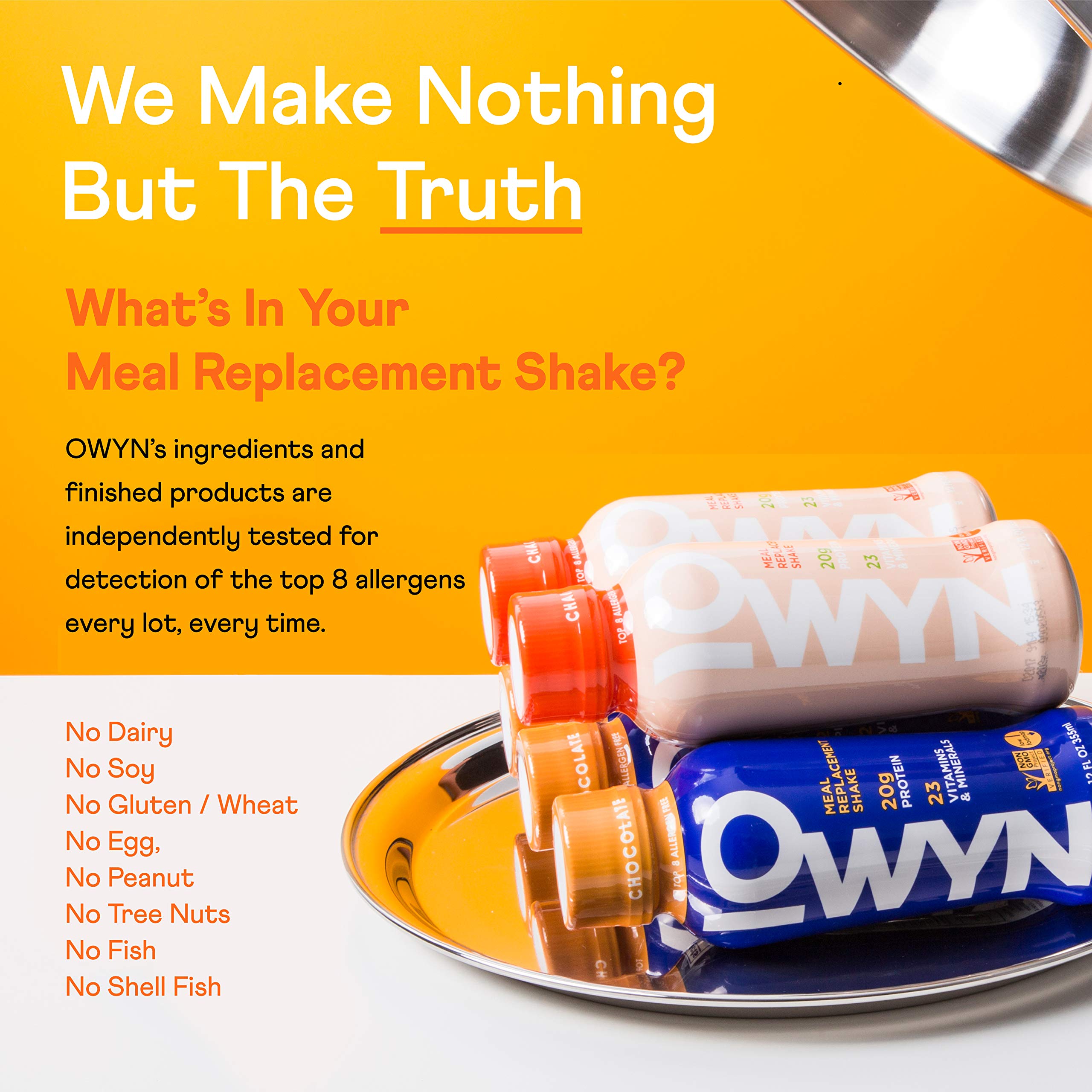 Buy OWYN Vegan Protein Shake, Meal Replacement Shakes for Weight loss