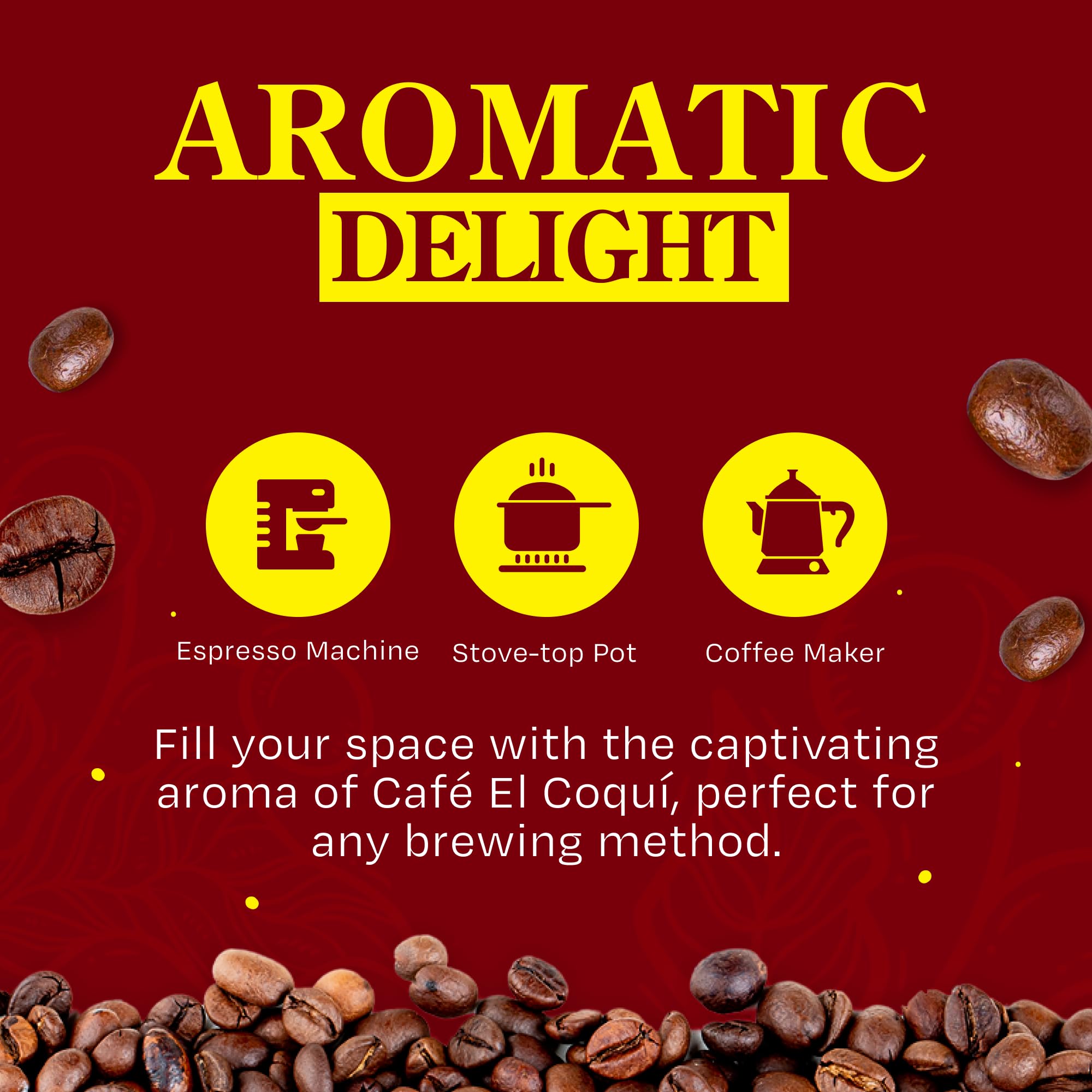 El Coqu Dark Roast Espresso Ground Coffee Rich Ground Coffee Authentic Puerto Rican Style Coffee Vacuum Sealed Ground — view 5