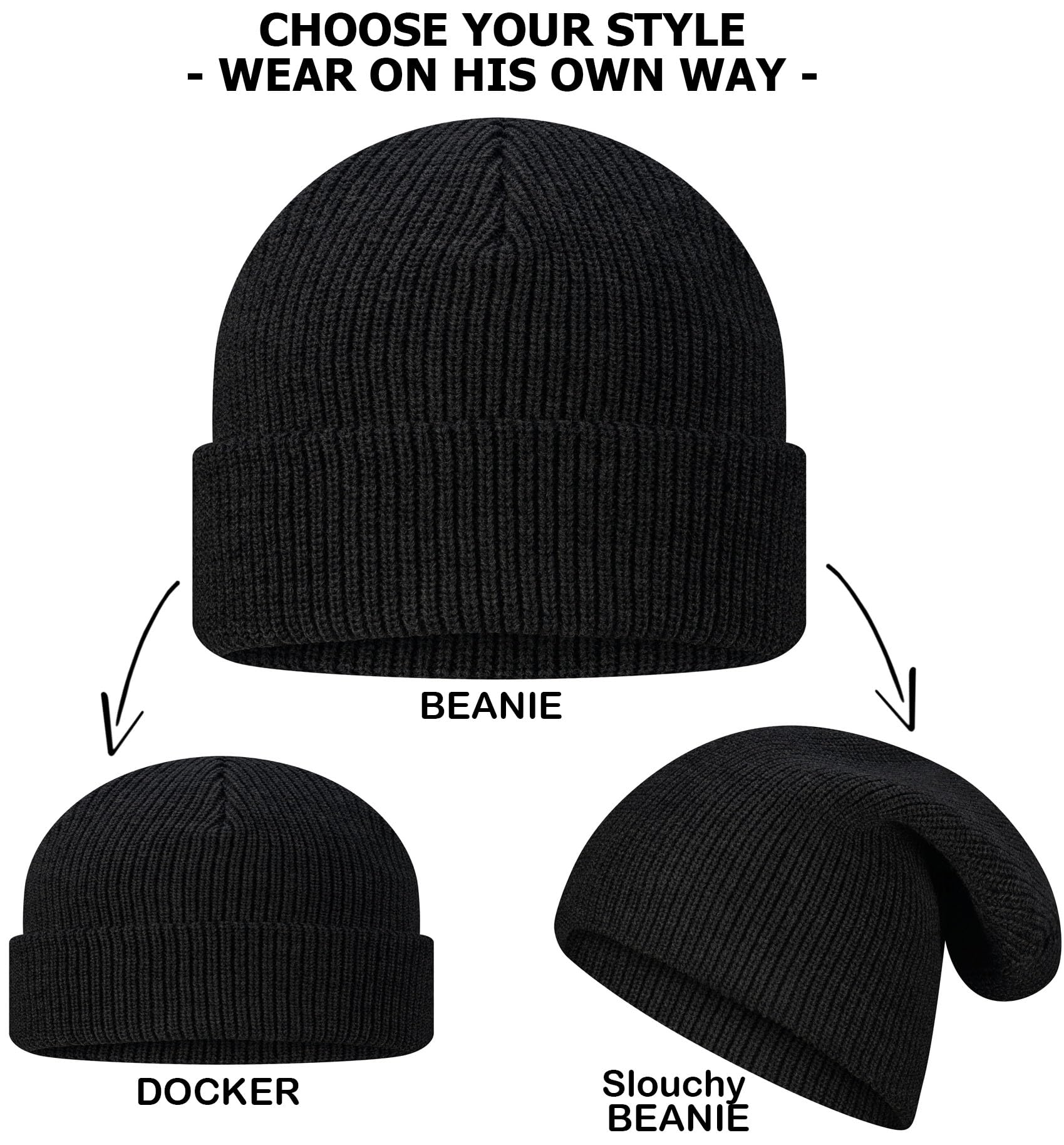 TODO Bonnet Merino. Chaud, Doux, Confortable pour Les journées Froides, Tous Les Jours, à l'extérieur 100% Merino Le Bonnet en Laine Vous Garde au Chaud Aussi Bien pour Les Hommes Que pour Les Femmes