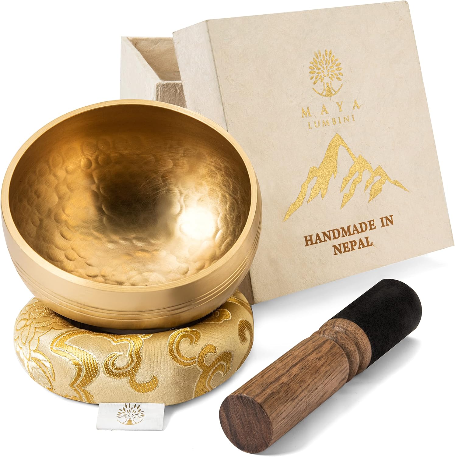 Tibetan Singing Bowl Set by MAYA LUMBINI — 4” Meditation