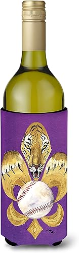 Vista 7 de Caroline's Treasures 8137LITERK Mardi Gras Fleur de lis Nation Botella de vino Hugger Botella Enfriador de Frigorífico Funda Abrazador Lavable a