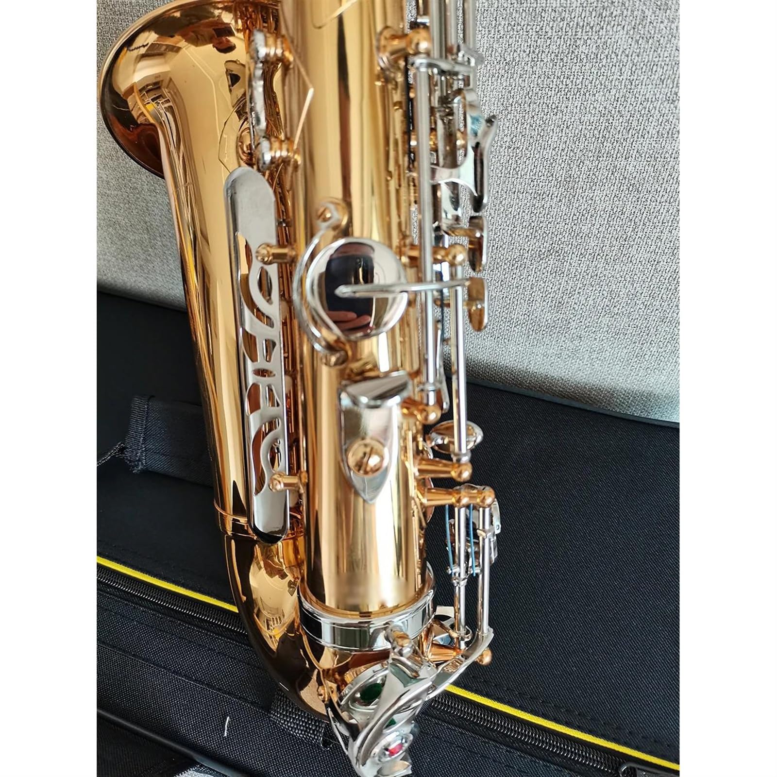 sassofono Sassofono Contralto Mib Laccato Oro Sax Contralto Strumento Musicale Jazz Professionale (Color : Cloth bag)