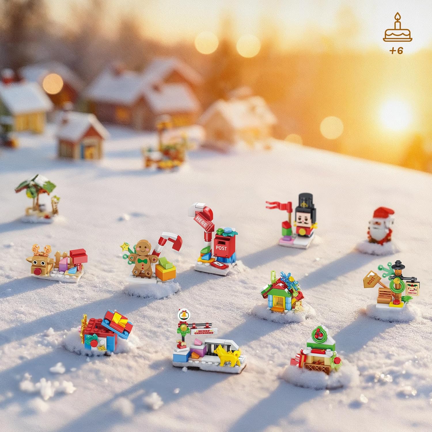 Santa’s Workshop Advent Calendar 2025 Building Set for Kids – 24-in-1 Christmas Holiday Countdown Gift with 24 Days of Surprise Figures, Party Favors Building Block for Boys & Girls Ages 6