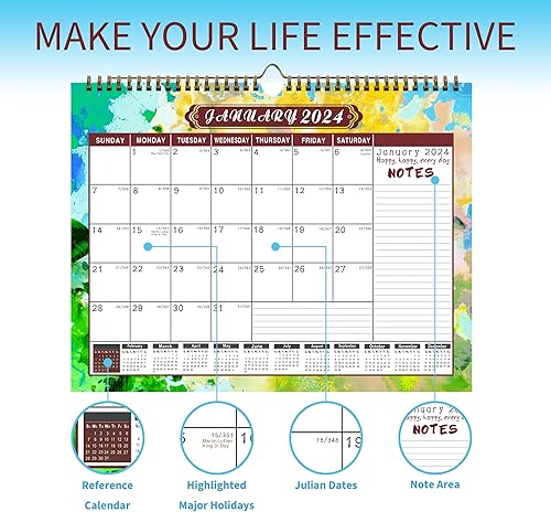 Miniatura 2 de Calendario 2024-2025  Calendario mensual de pared de 18 años 2024-2025 de enero de 2024 a junio de 2025, con papel grueso para planificar y