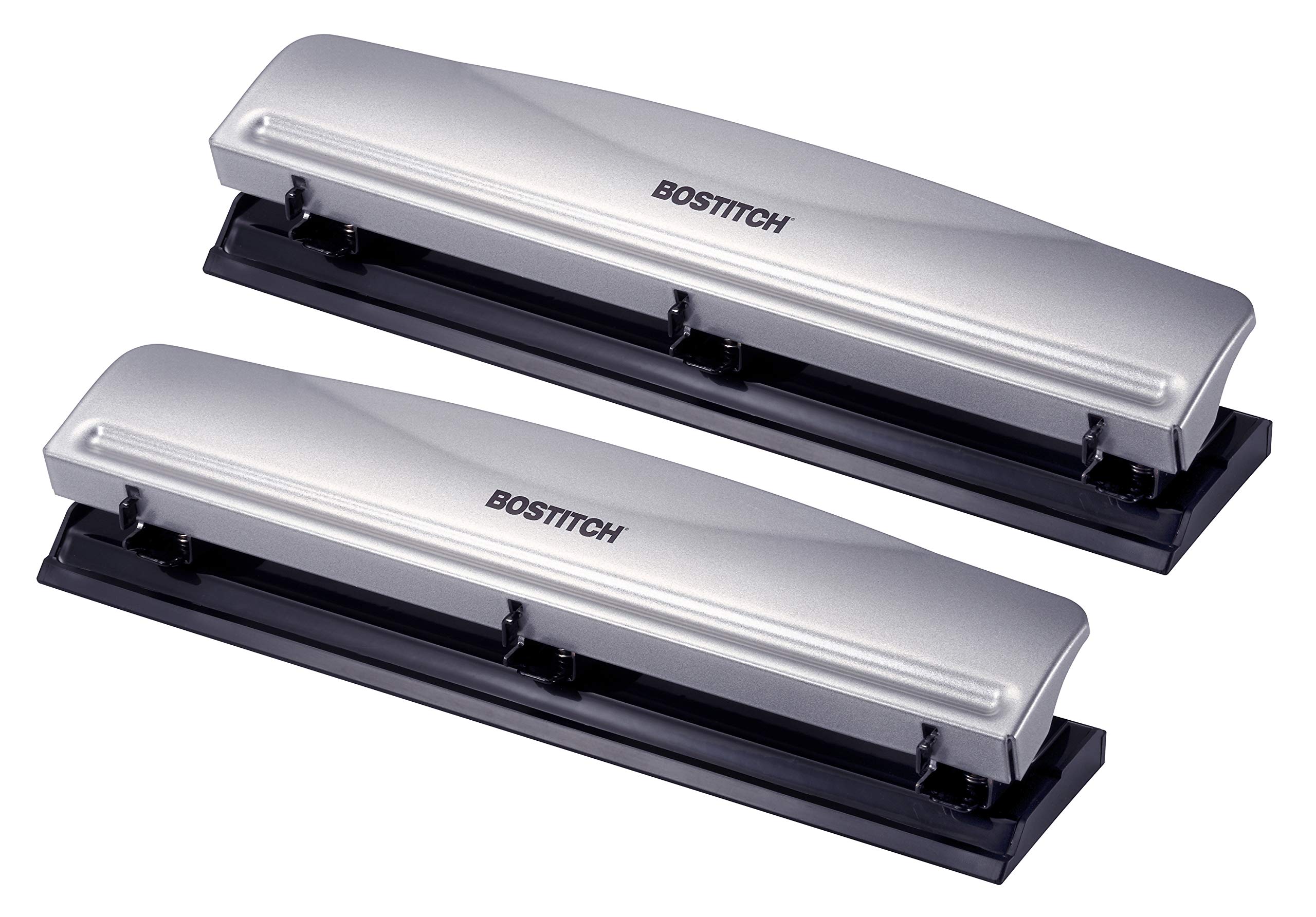 3-Hole Punch - 12 Sheet Capacity - Black Office Paper Puncher - View #2