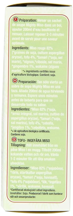 King Soba Sopa Miso Orgánica Tofu y Jengibre 60 g Pack de 5 miniatura 7