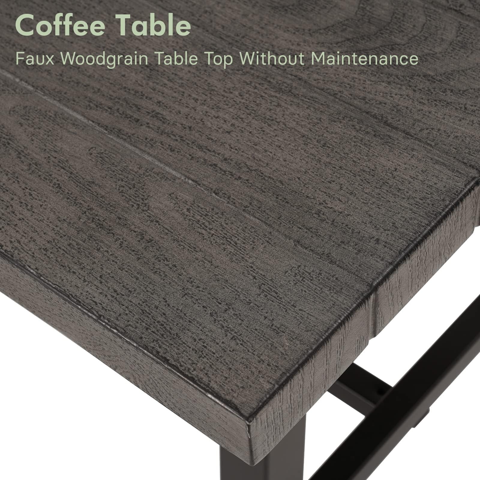 Grand patio Tavolino da giardino in metallo, resistente alle intemperie, piccolo tavolino da balcone per esterni, giardino, balcone, terrazza (83 × 48 × 45) cm