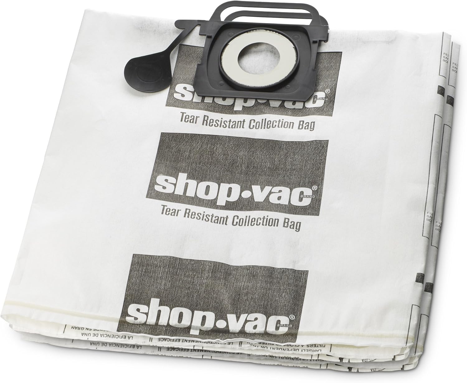 Shop-Vac 9021333 5-10 Gallon Tear-Resistant Dry Collection Bags, White, Durable and Leak-Resistant, Ideal for Easy Disposal, (2-Pack)