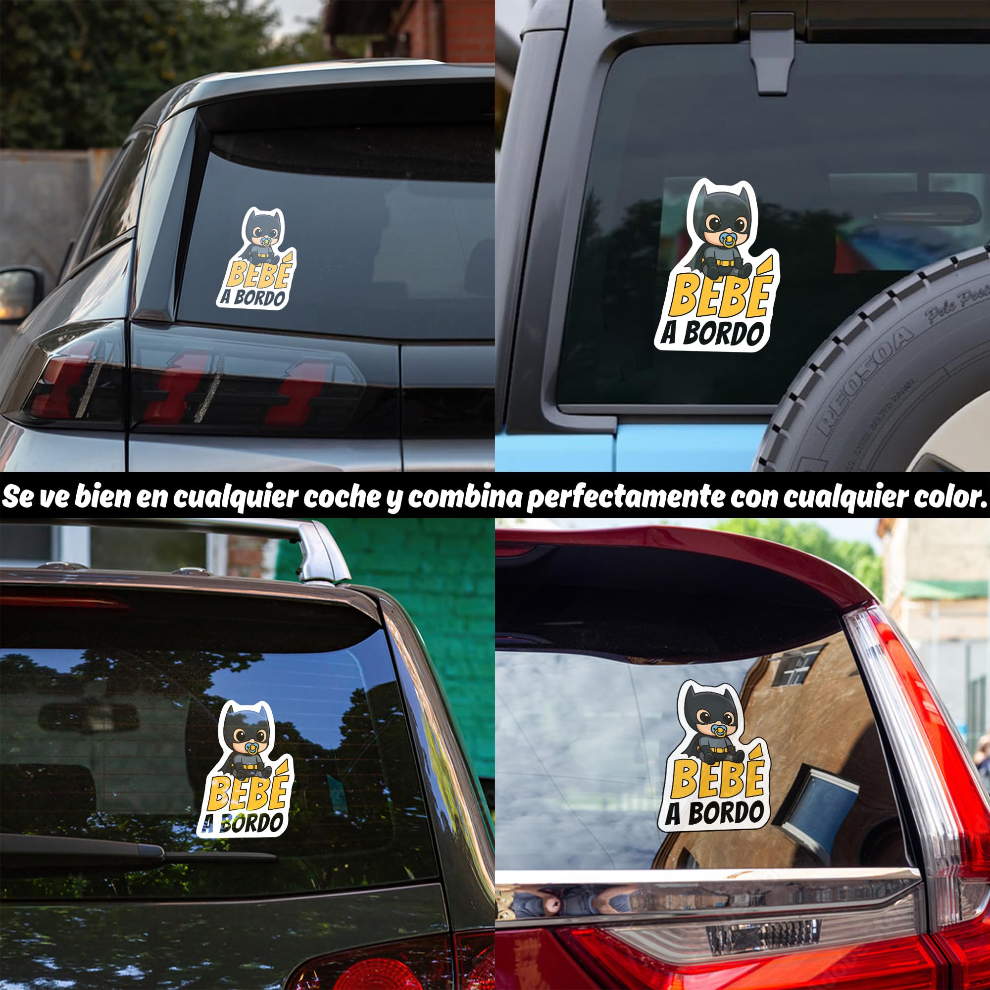 Pegatina Bebe a Bordo Coche, Superhéroe, Pegatinas Coche, Pegatinas de Bebe a Bordo, Pegatina Resistente a UV e Impermeable — view 6