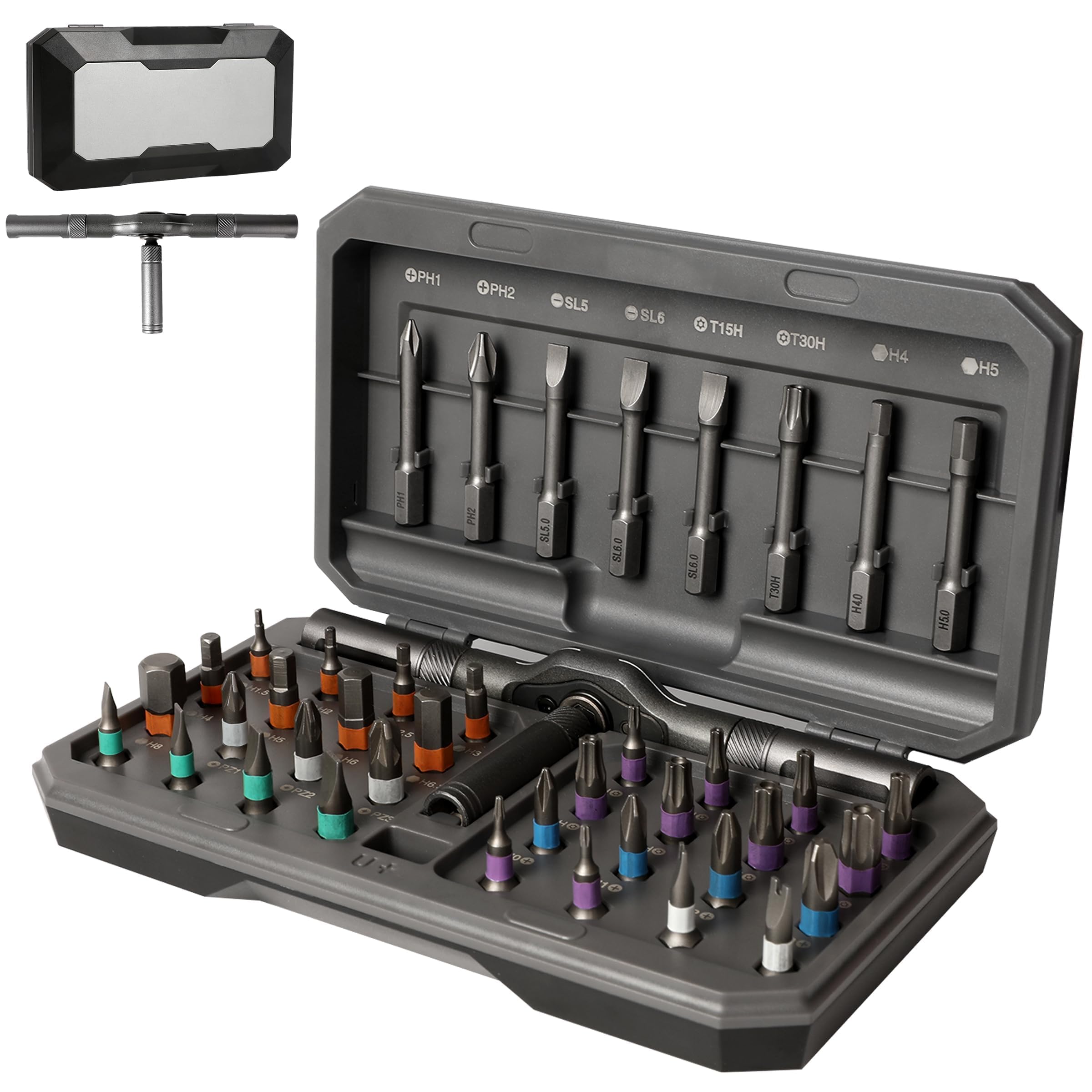 42 in1 Ratchet Screwdriver Set, DIY Magnetic Ratchet Screwdriver Set, Multi Screwdriver, Portable Repair Tool Kit for Computer, Furniture and Bicycle