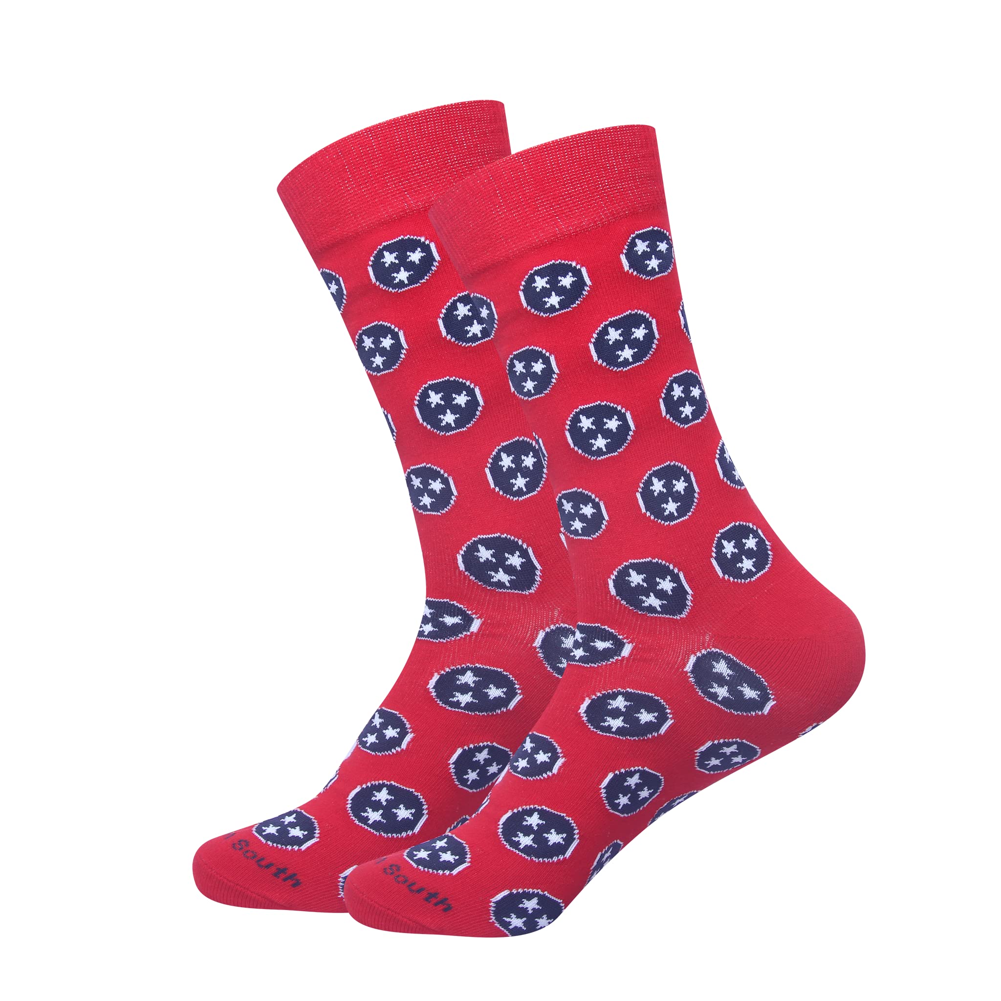 Barrel Down SouthTennessee Tri-Star Socks - TN Fun Socks for Men - Tennessee Gifts and Accessories