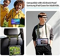 Vista 5 de Correa de hombro ajustable Gowjaw: Correa de nylon cómoda para iPad/Samsung Tablet con lanyard para el cuello, funda para iPad/cámara/binoculares