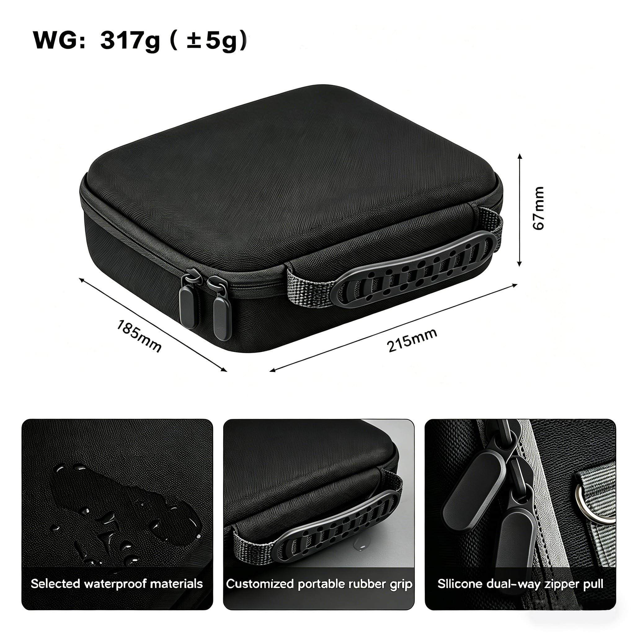 Tragetasche für Vivo X300 Ultra G2 /G2 Ultra, Teleobjektiv Tasche, wasserdichte, Stoßfeste Hartschalen Aufbewahrungstasche für Kamera Extender und Griff (X300 Ultra + G2)