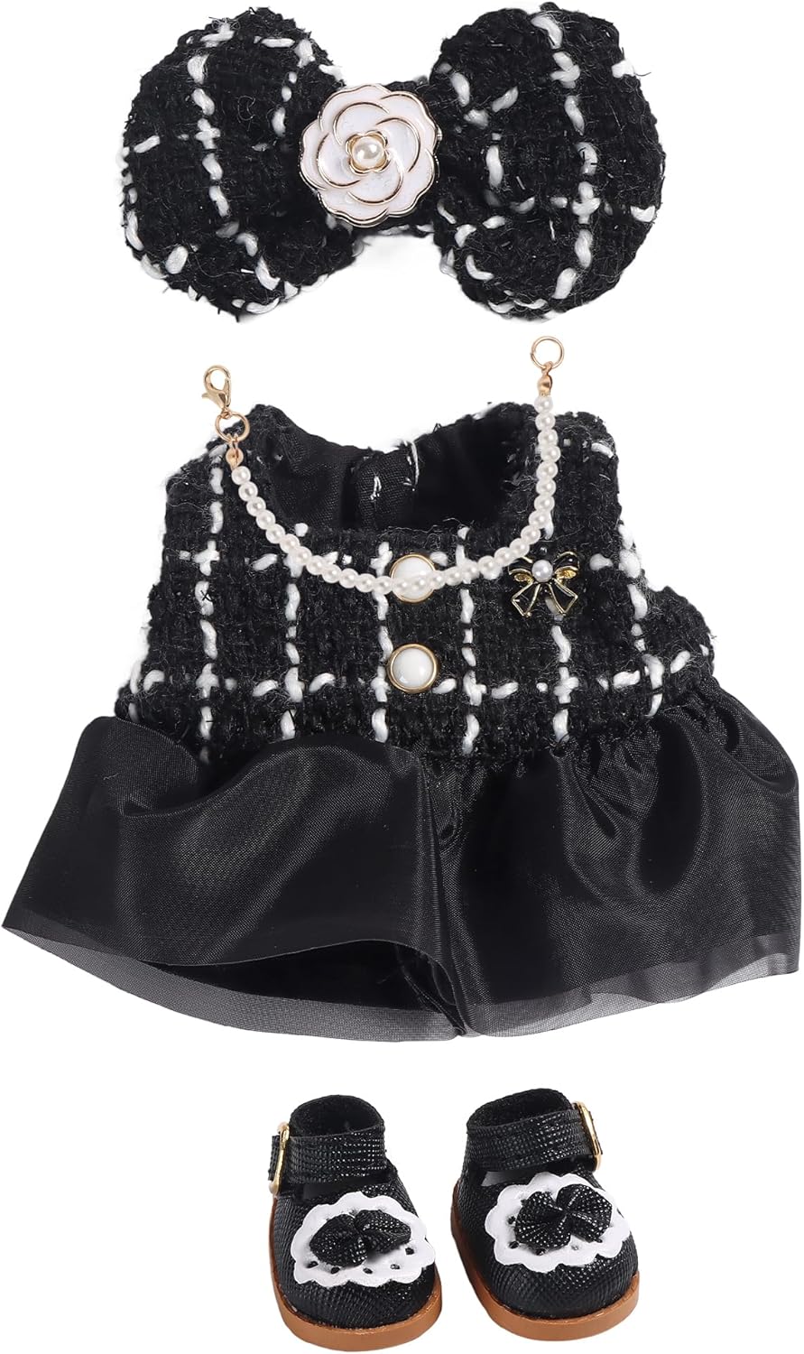15/17cm Doll Clothes Set, Have a Seat Doll Clothes with Accessories, Cute Outfit Accessories with Skirts, Cameras, Shoes, Headwear 5.91-6.7inch (Style 2)