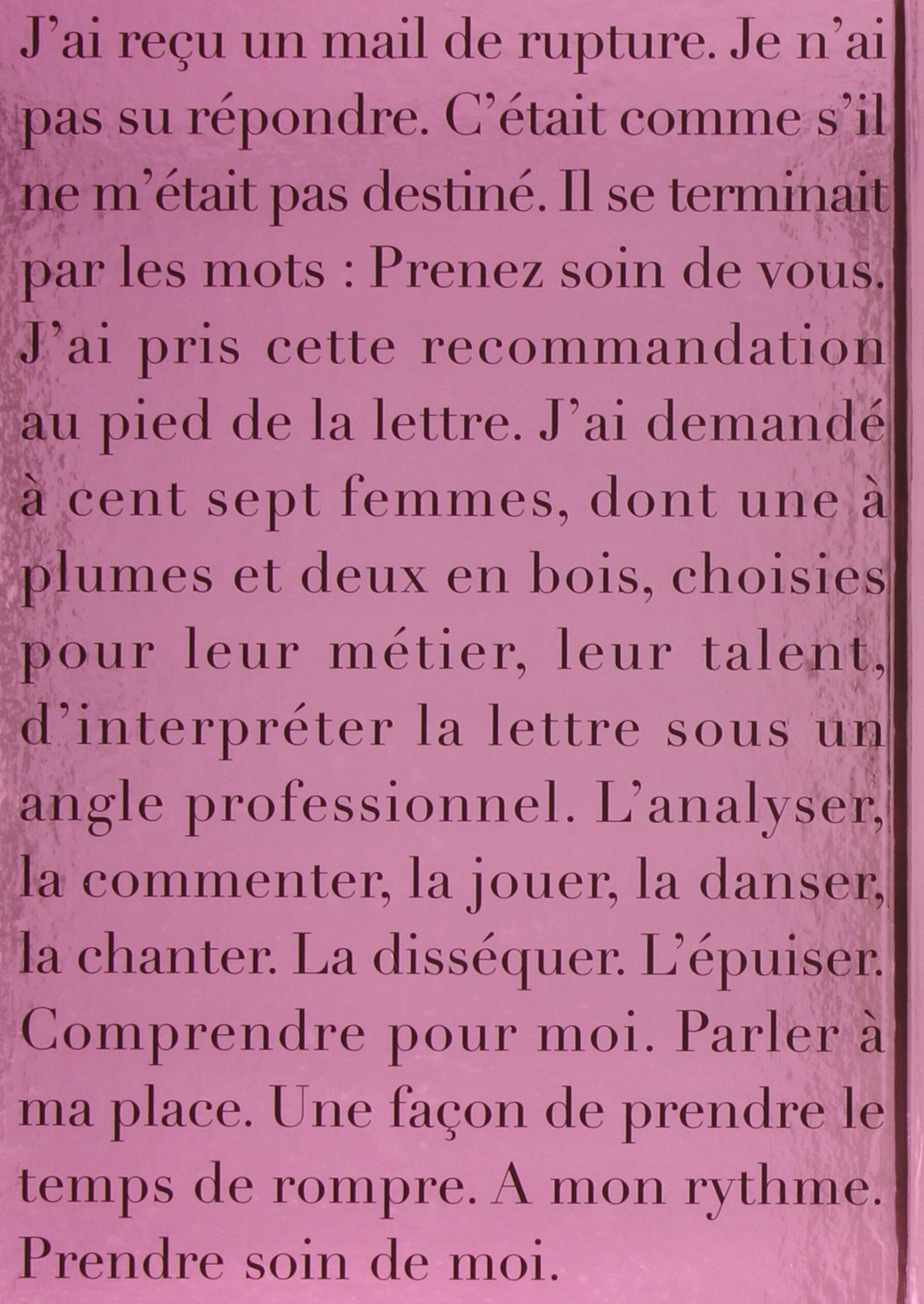 Prenez soin de vous