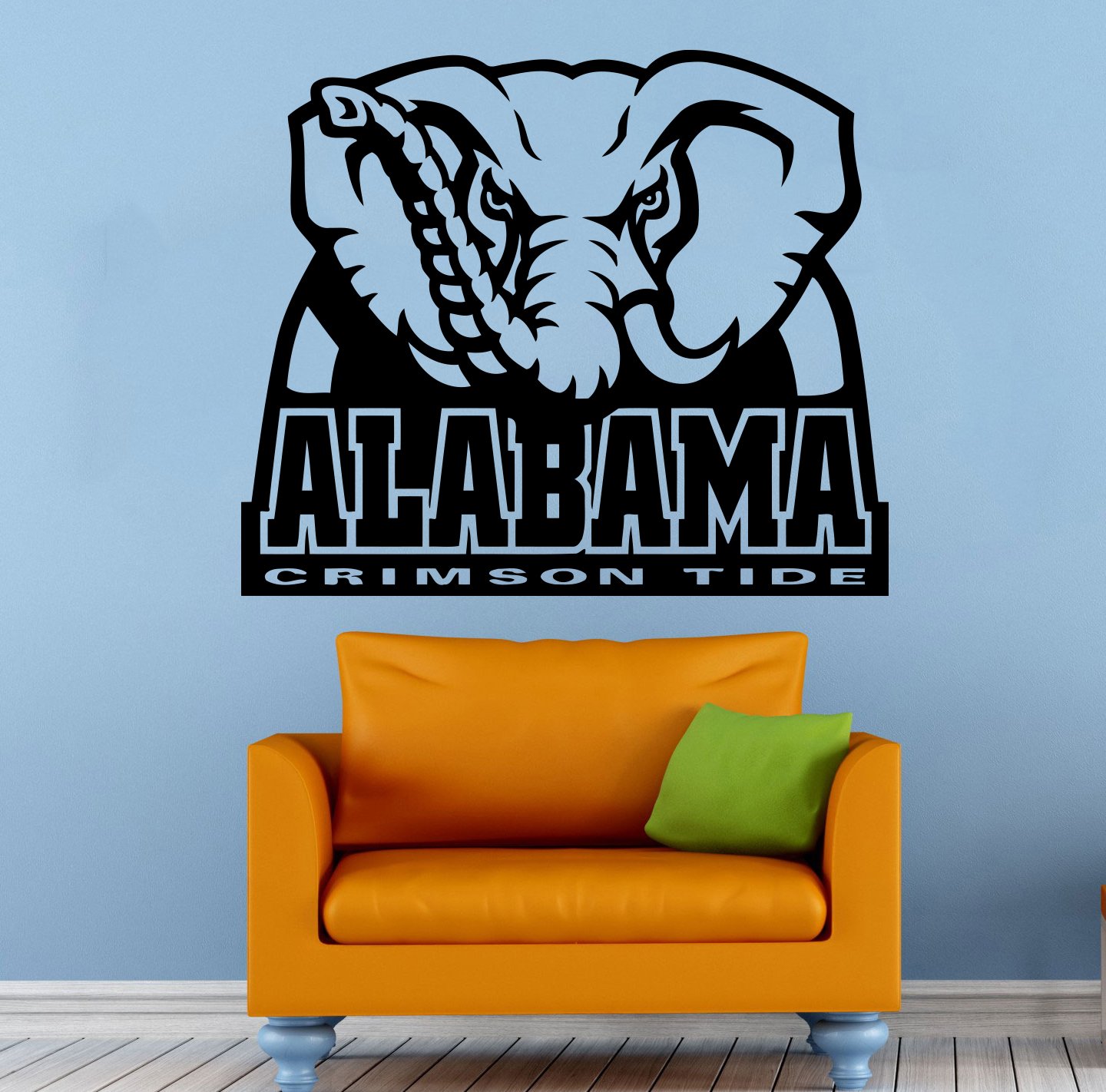 CoolDecals4uNCAA Alabama Crimson Logo Wall Vinyl Decal Sticker College Football Home Interior Removable Decor (22"high X 26"wide)