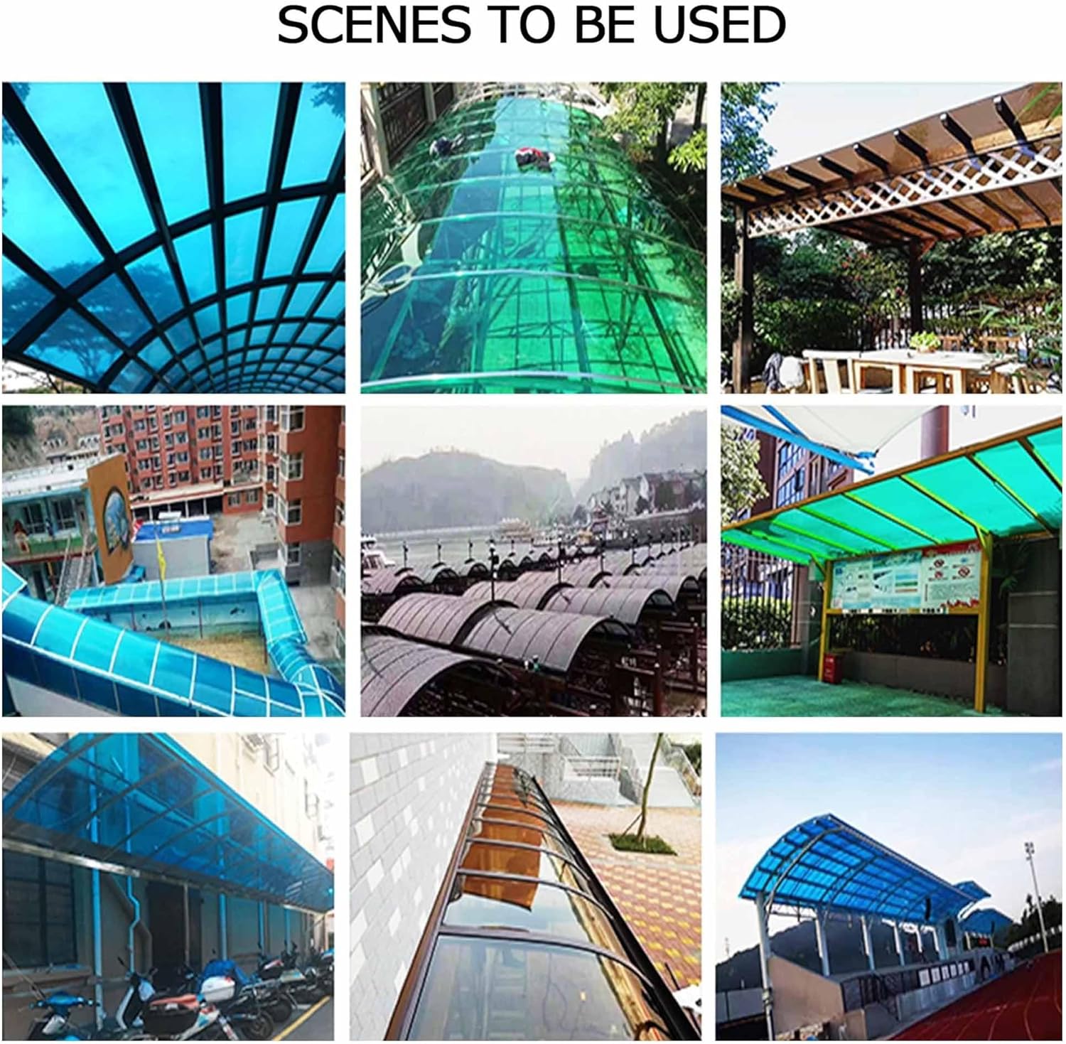 2mm Thick Clear Greenhouse roof Panels Polycarbonate Roofing Sheet Outdoor Patio Polycarbonate Greenhouse Panels Replacement Shed Panel for Patios, Partitions(Brown,2.62x13.1ft/0.8x4m)