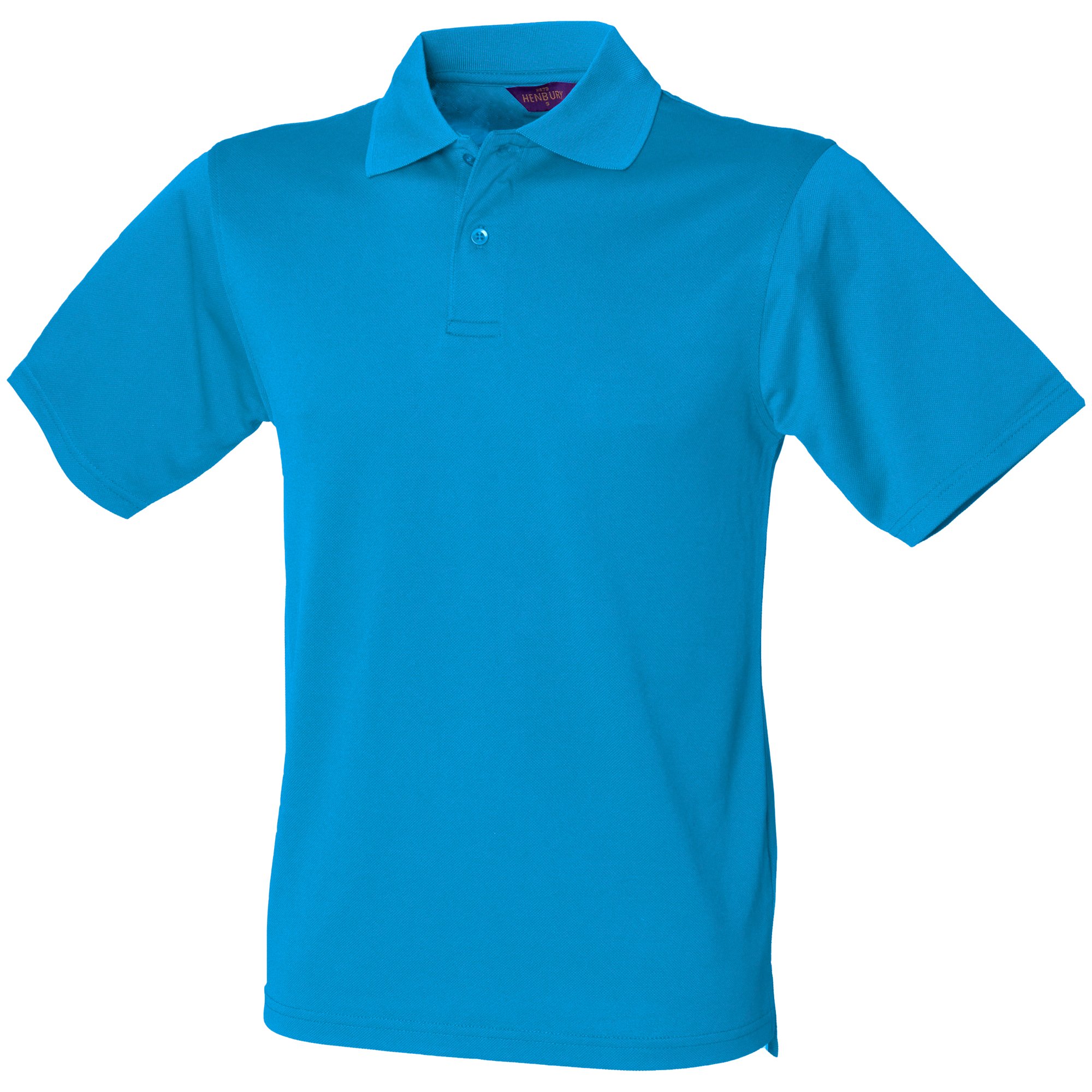 Henbury Mens Coolplus® Pique Polo Shirt (XS) (Sapphire Blue)