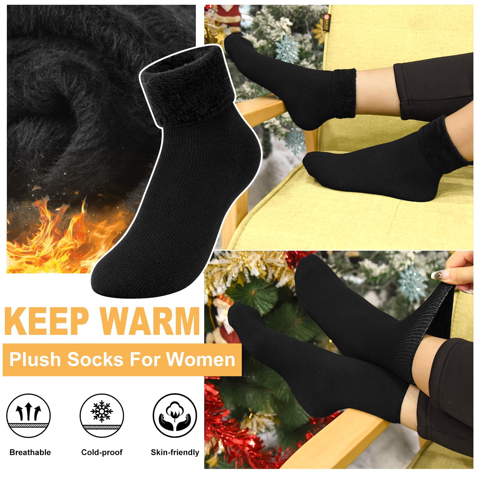 Packs Bonnet Écharpe Gants 5 en 1 Bonnet Hiver Pompon Echarpe Tricotés Gants Tactiles Cache-Oreilles Extensible Chaussettes Chaud avec Doublure Polaire pour Femme