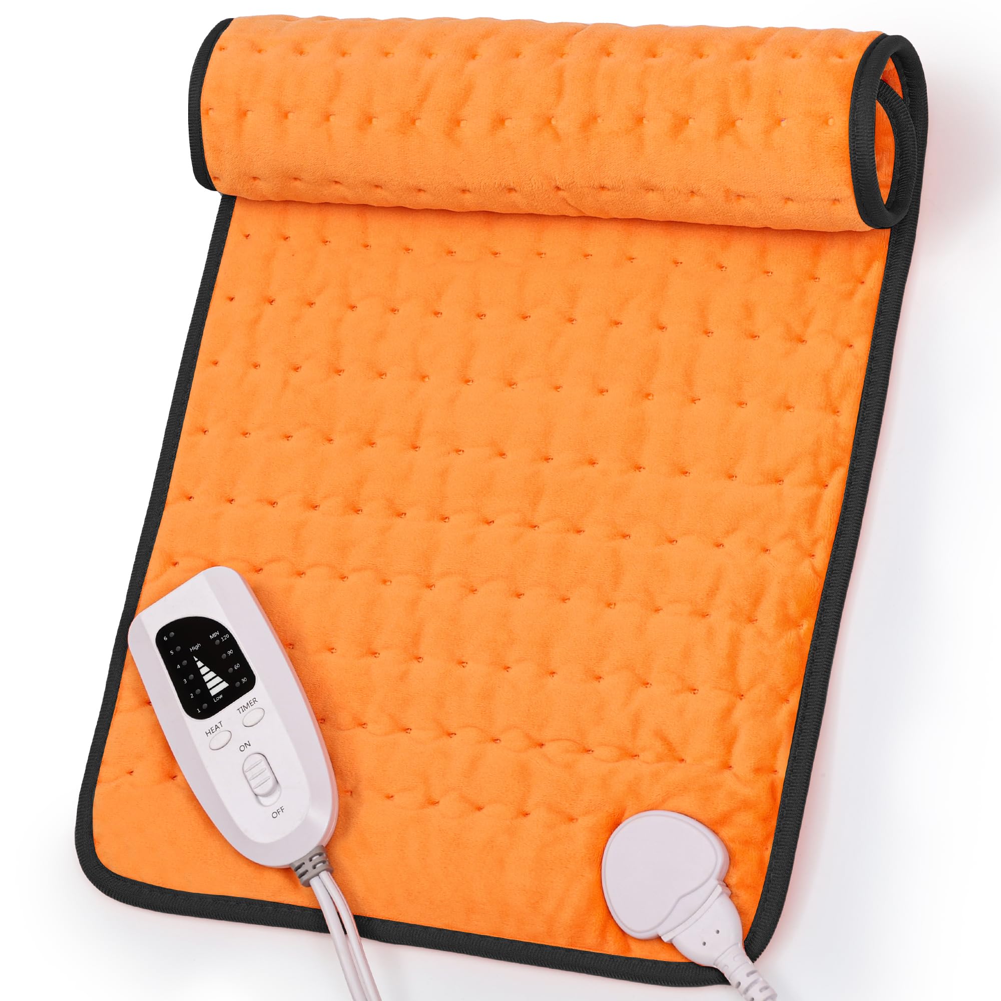 Heating Pad,Electric Heating Pads,Heating Pad for Back,Orange,24x12 Inch