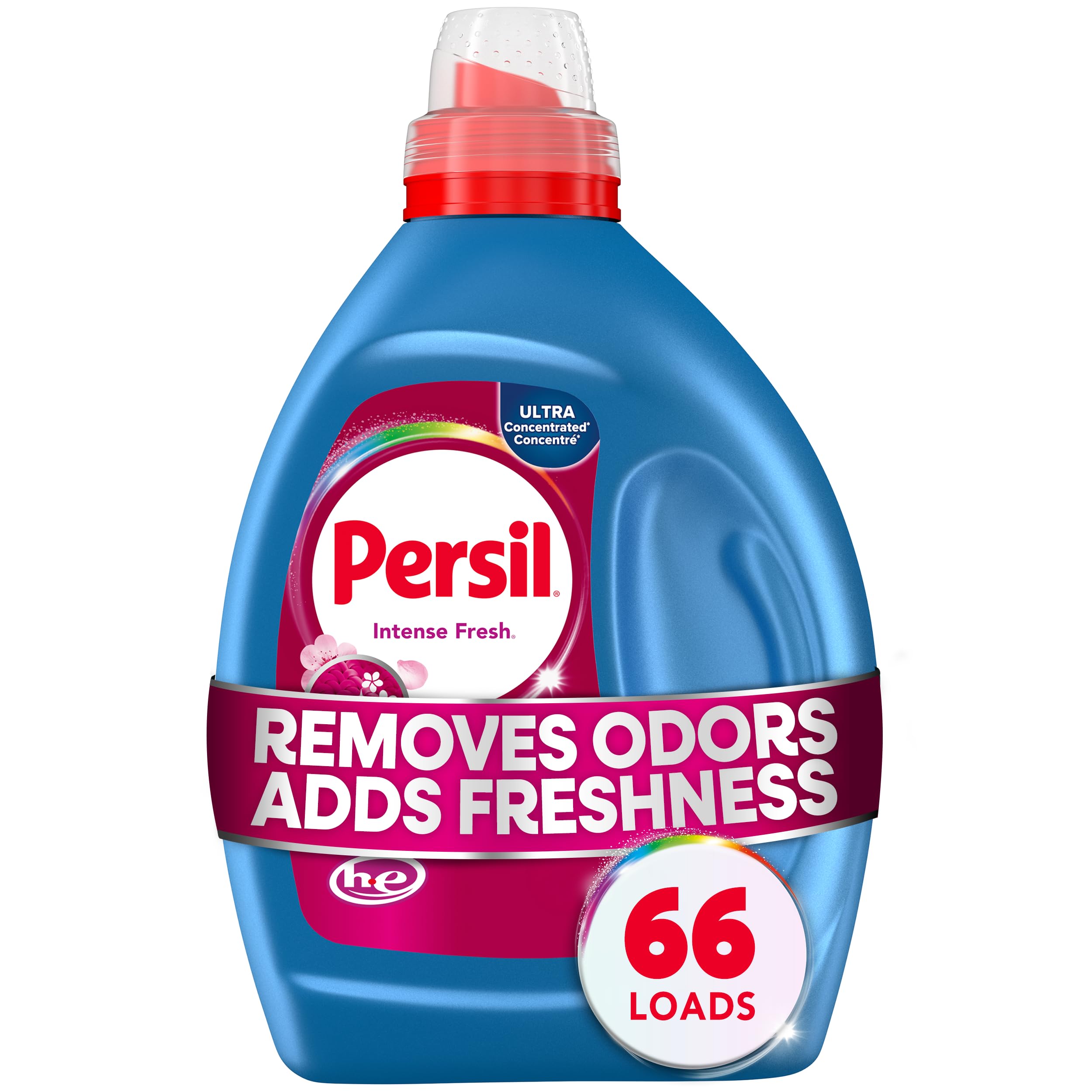 Persil Intense Fresh Everyday Clean Laundry Detergent Liquid, 50 Fl Oz, 66 Loads, Ultra Concentrated Laundry Soap, Deep Cleaning & Lasting Freshness, All Water Temperatures, HE Safe