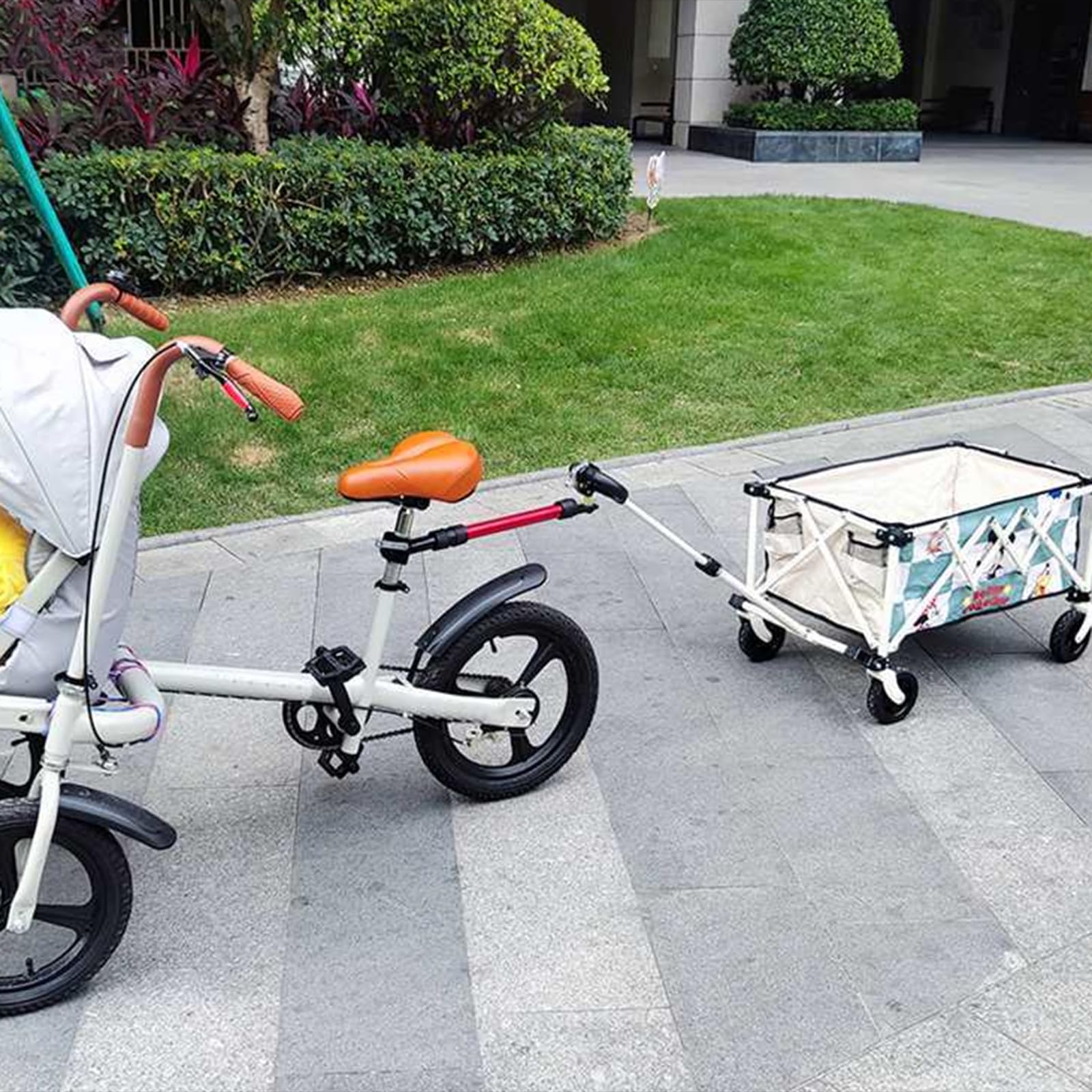 predolo Asta per Rimorchio per Bicicletta, Barra Traino Bici Con Gancio Girevole a 360°, Giunti per Rimorchi per Diametri Da 1 a 4,5 Cm, Carico Di Guida Inferiore a 40 Kg, Style a
