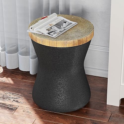 Mesa auxiliar de reloj de arena de hormigón, mesa auxiliar con escritorio de madera sintética, mesa auxiliar decorativa, taburete de plantas para disponible en Yaxa Costa Rica