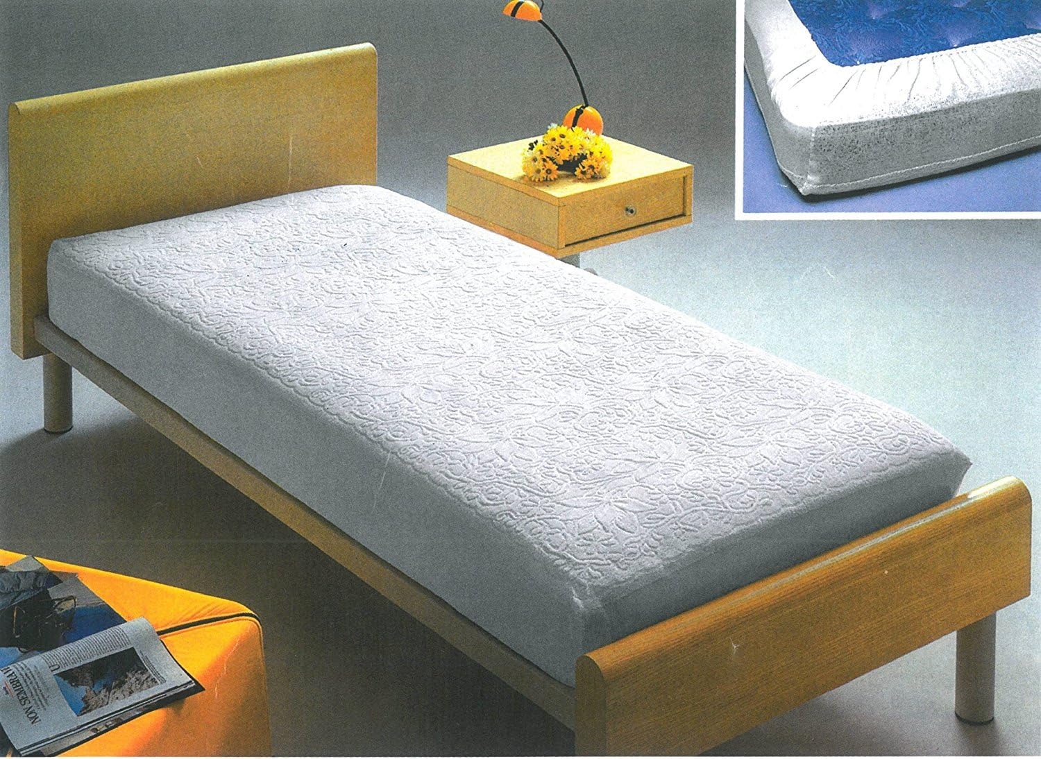 Corredocasa Pure Cotton Mattress Protector Sponge Handmade Crossbar 1 Piazza 1/2