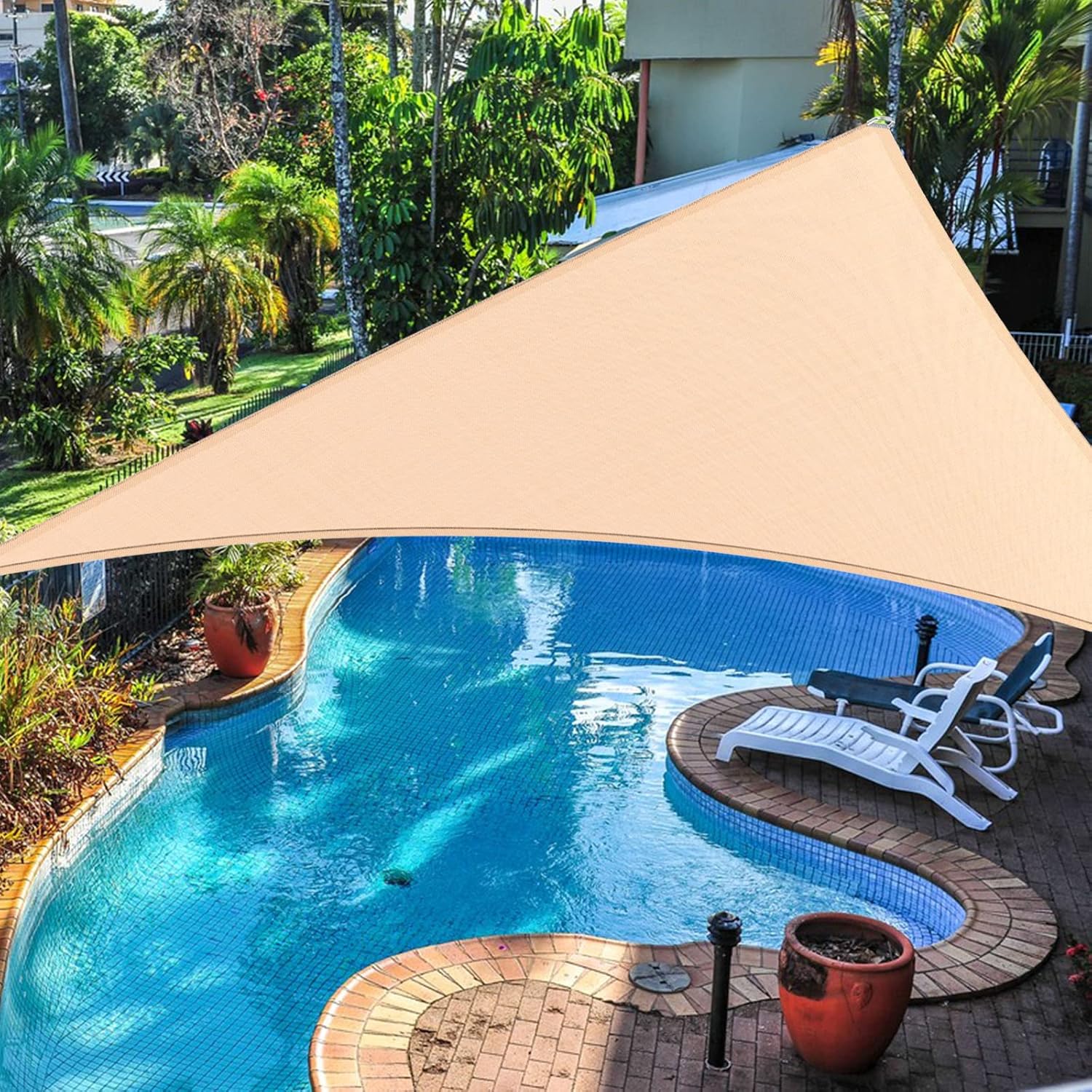 16'x 16'x 16' Sun Shade Sail, Triangle Shade Sails, Sun