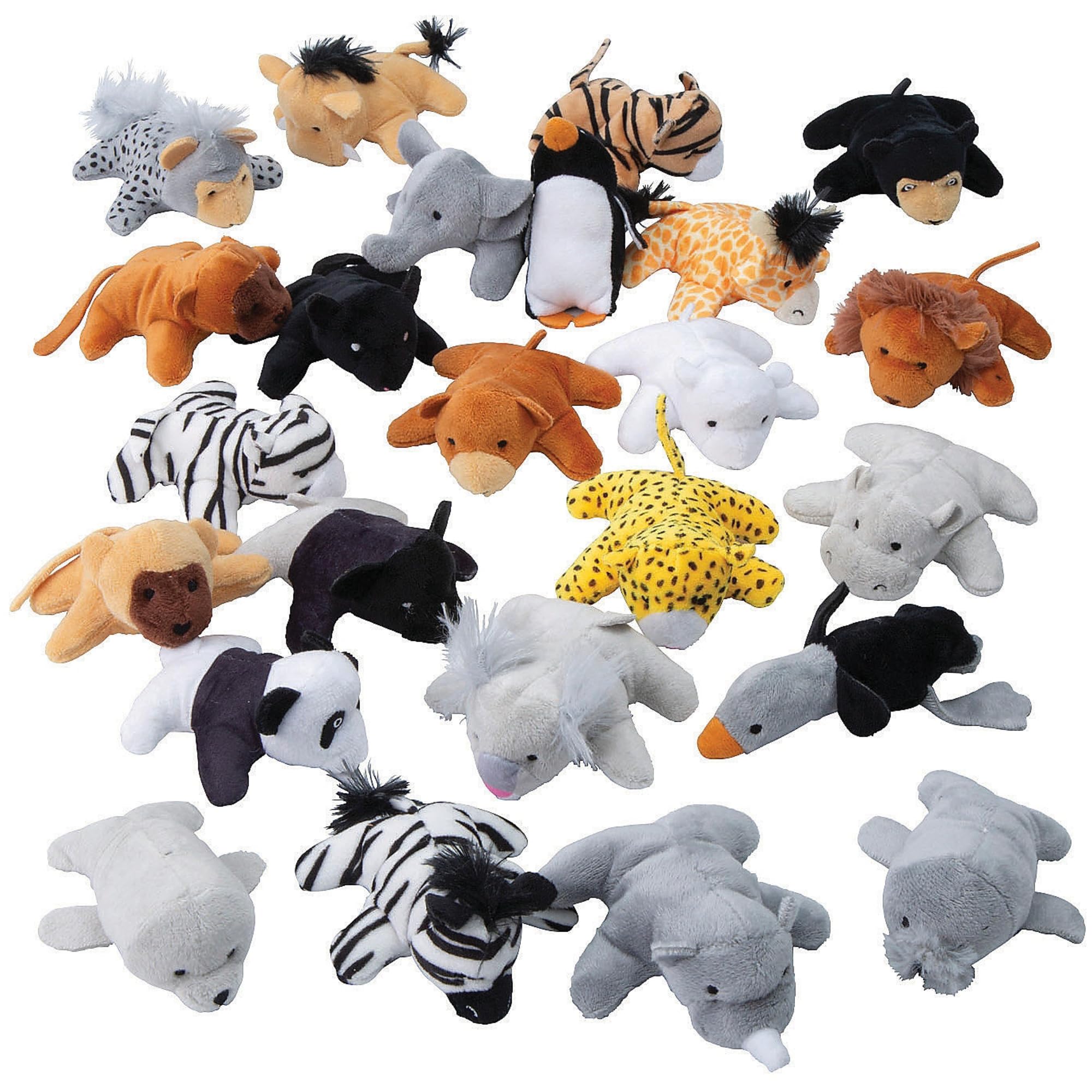 Amazon.com: Fun Express 25pc Mini Zoo Plush Animal Set - Toys