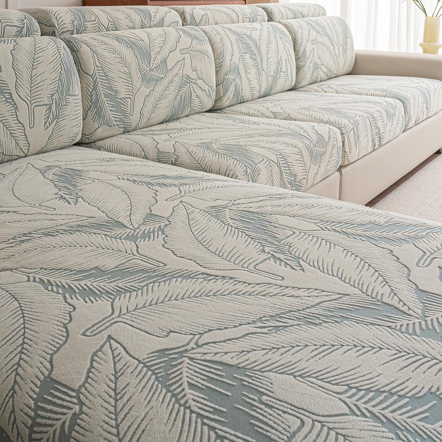 Photo 1 of 1 pcs Cgeluy Sofa Cover Washable Sectional Couch Covers Sofa Slipcovers for 3 Cushion Couch Pet Friendly L Shaped Couch Protector for Dogs