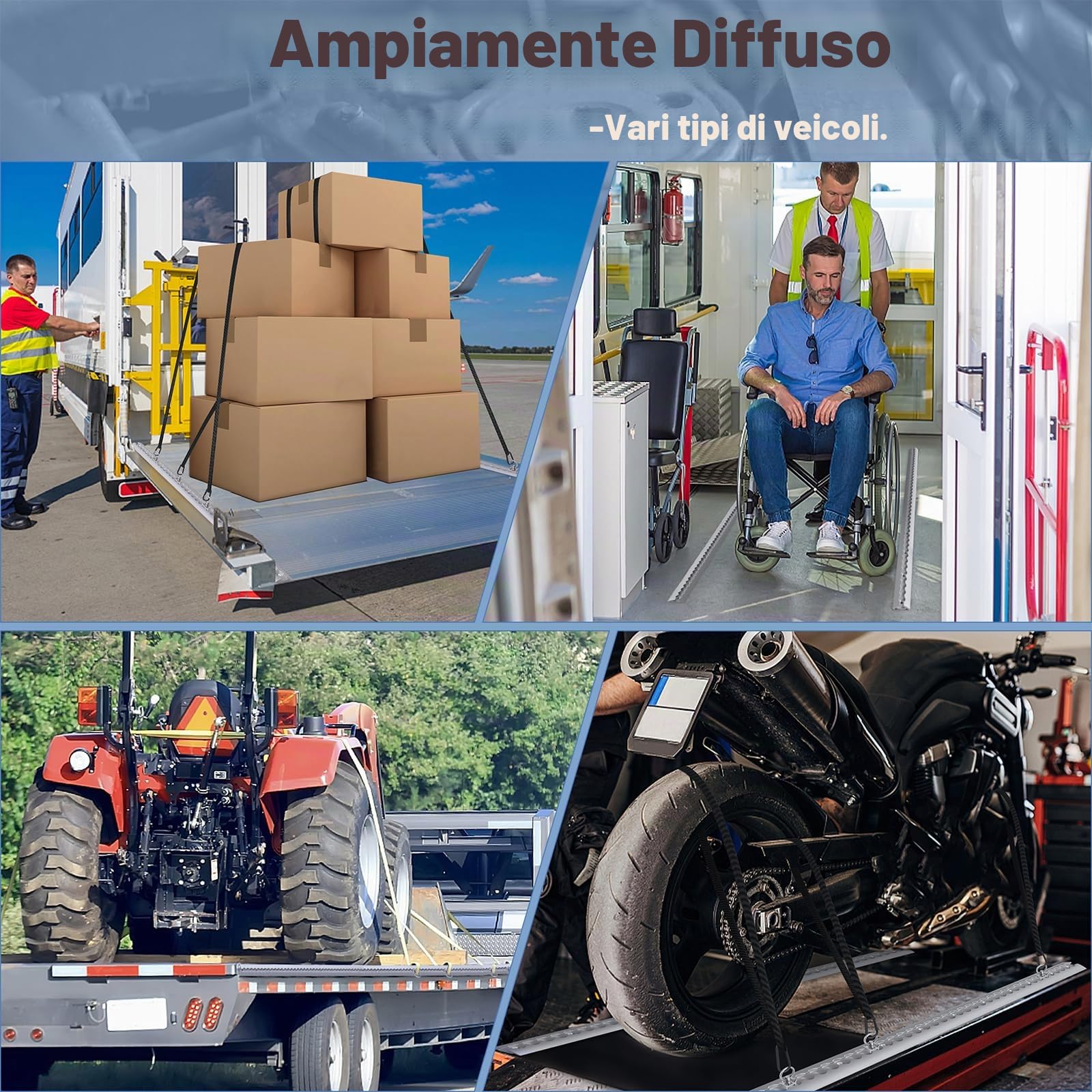 UISEBRT Set di 4 guide in alluminio da 100 cm - Guide per airline semicircolari con 10 morsetti di chiusura in argento - Guide forate per il fissaggio del carico per ATV, camion e camper