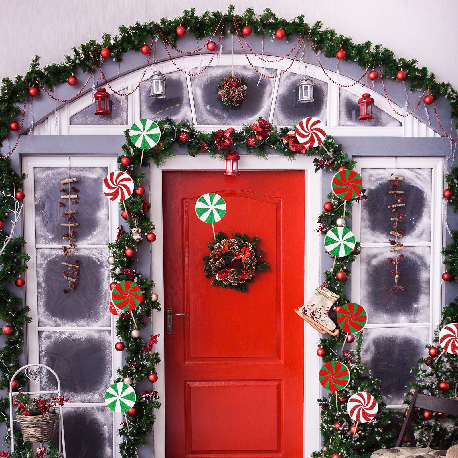 12 pcs craft foam circles set round foam circles foam disc for christmas candy craft decorations for diy projects crafts xmas tree wreath table home decor(6 inch)