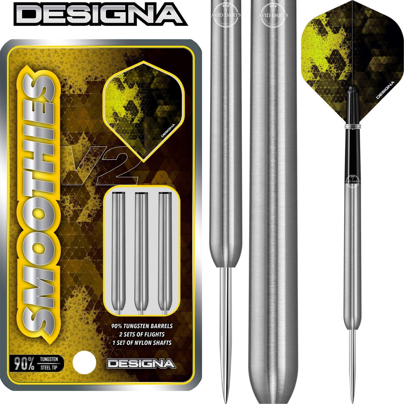 DESIGNA DARTS D0714 Smoothies V2 | Steel Tip Dart Set | M1 24g